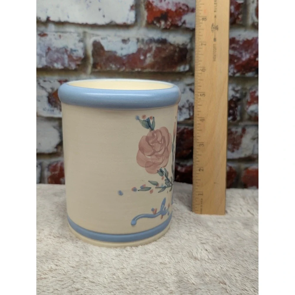Vtg Olde Cape Cod Stoneware Tea Light Candle Potpourri Warmer 80s Hand Painted